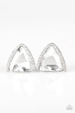 Exalted Elegance - White Post Earring