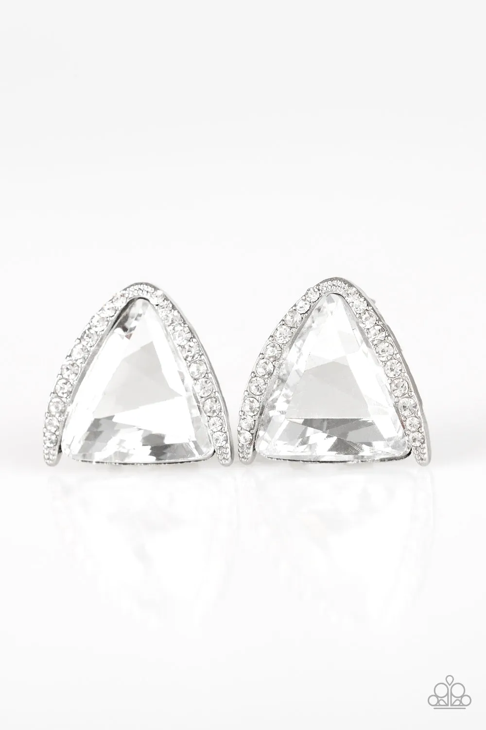 Exalted Elegance - White Post Earring