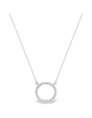 Georgini Ara Rhodium Pendant w/ CZ - Silver