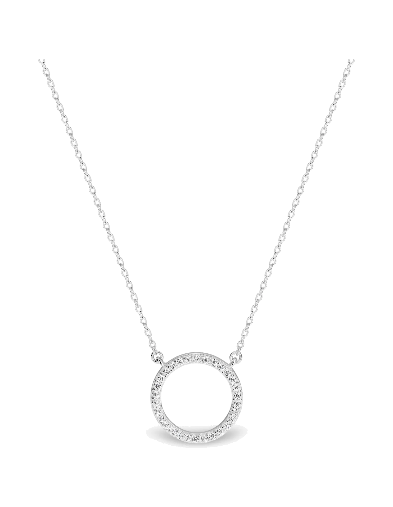 Georgini Ara Rhodium Pendant w/ CZ - Silver