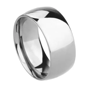 Glossy Dome Men's Titanium Wedding Band