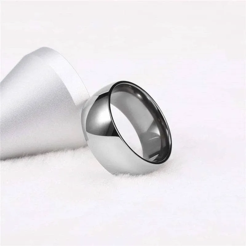 Glossy Dome Men's Titanium Wedding Band