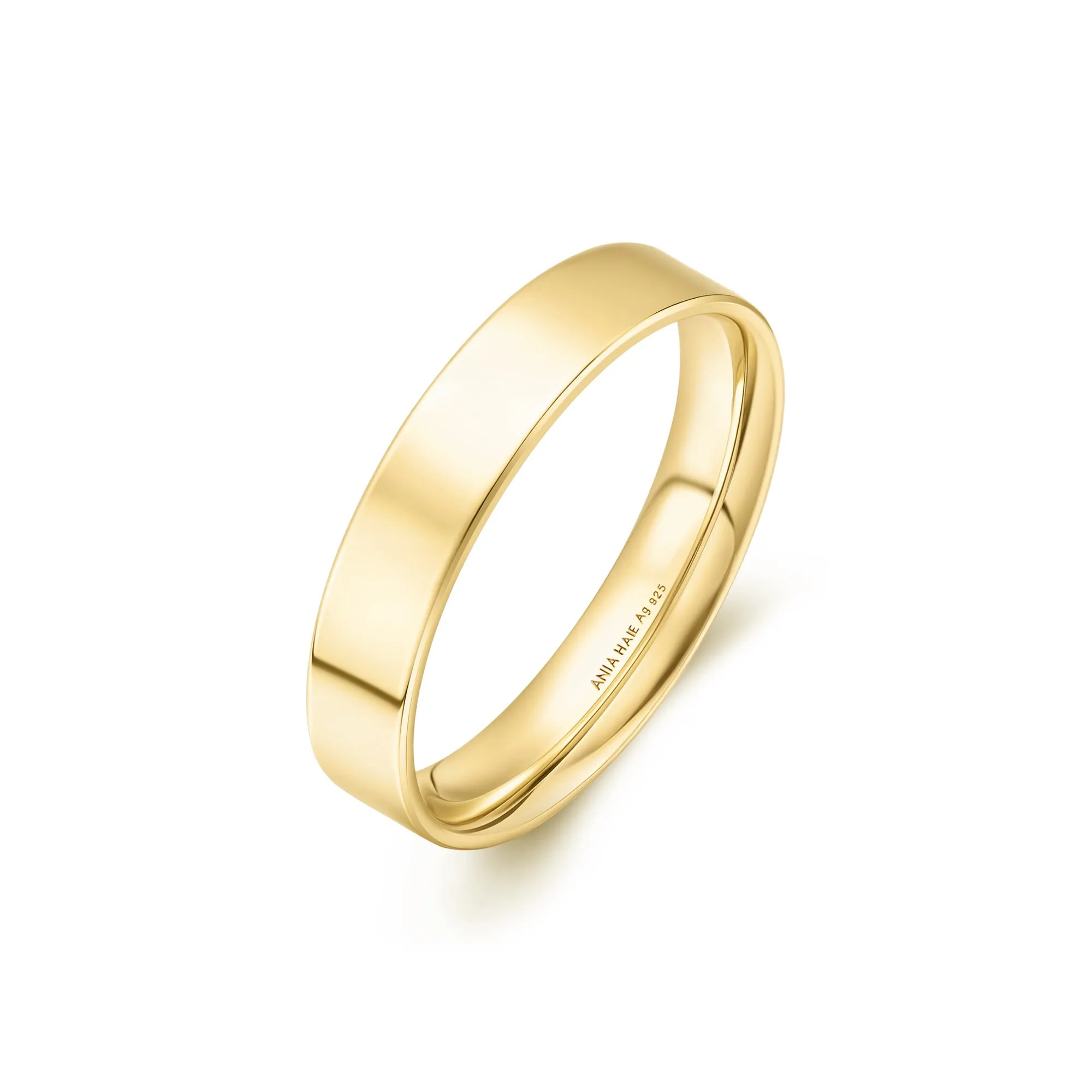 Gold 4mm Smooth Band