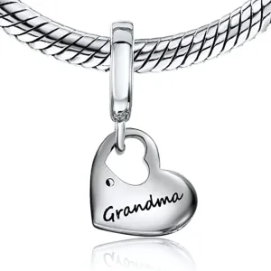 Grandma Heart Dangle Pendant Charm