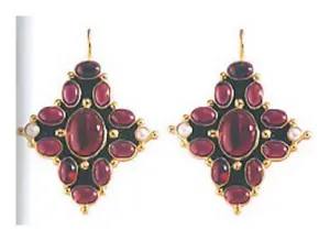 Her Majesty Garnet Earrings