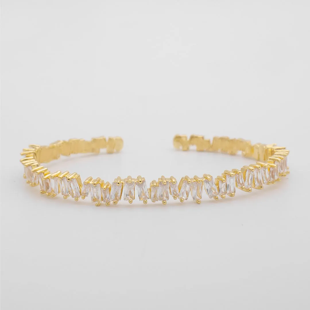 Jada Baguette CZ Bracelet Thin | Gold