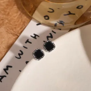 Just Lil Things Black Pin Earrings jlt11940