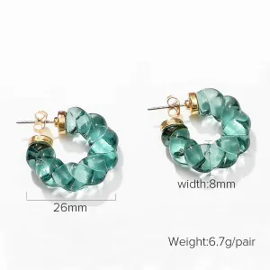 Just lil Things Blue Hoop Earrings JLT12637