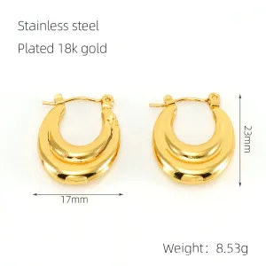 Just Lil Things Gold Hoop Earrings  JLT12620