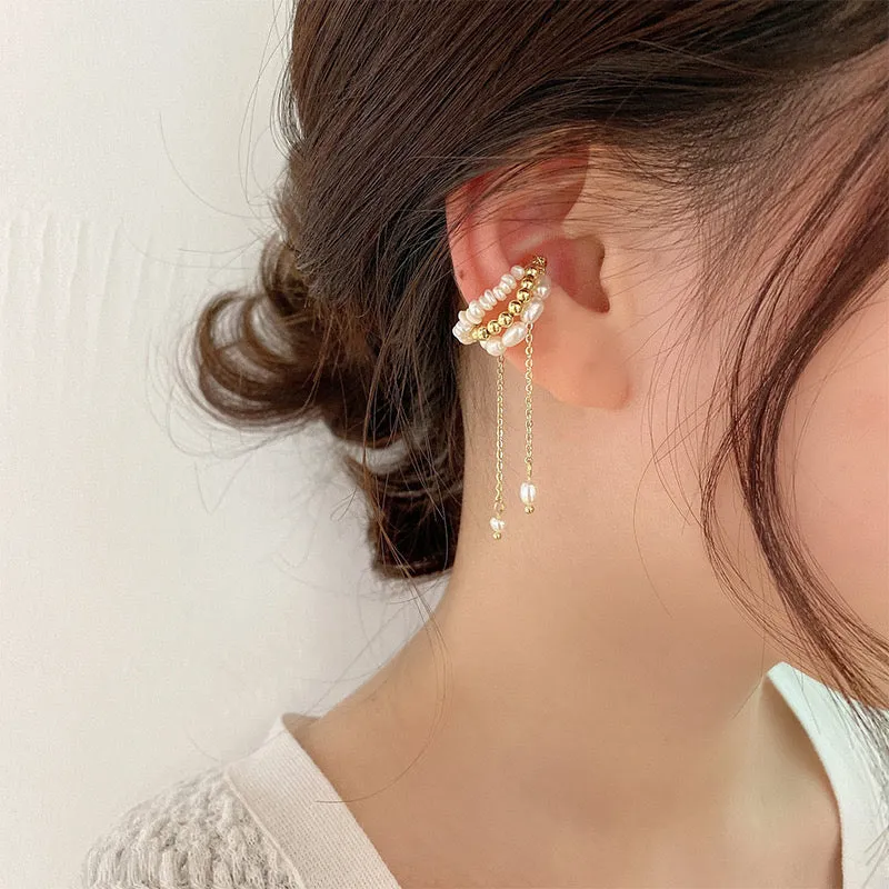 Just Lil Things  white & gold Pin Earrings