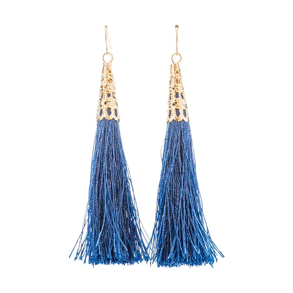 Kiki Bell Shape Thread Tassel Earrings