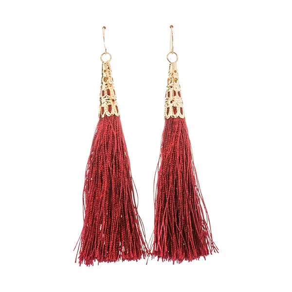 Kiki Bell Shape Thread Tassel Earrings