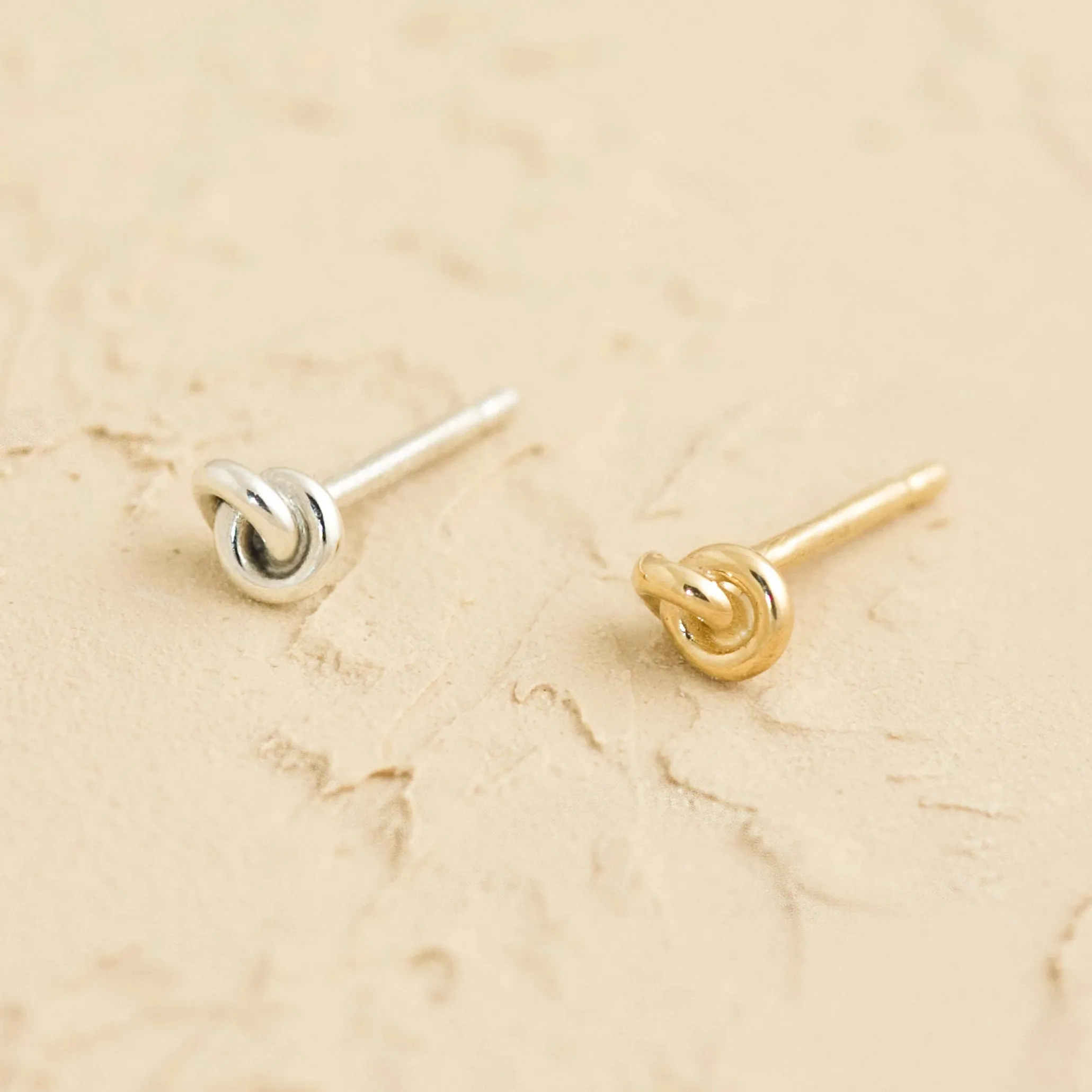 Knot Stud Earrings – Sterling Silver