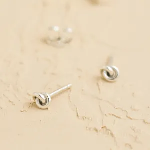 Knot Stud Earrings – Sterling Silver