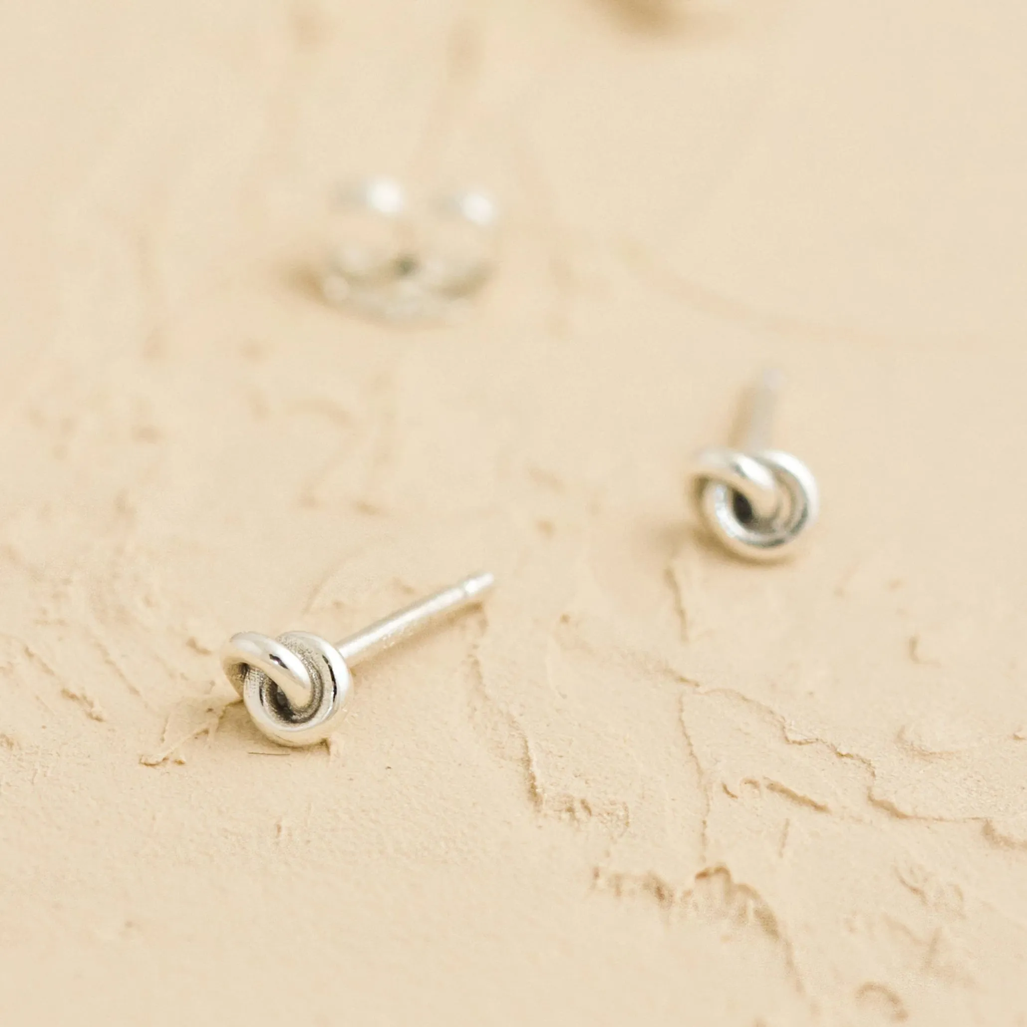 Knot Stud Earrings – Sterling Silver