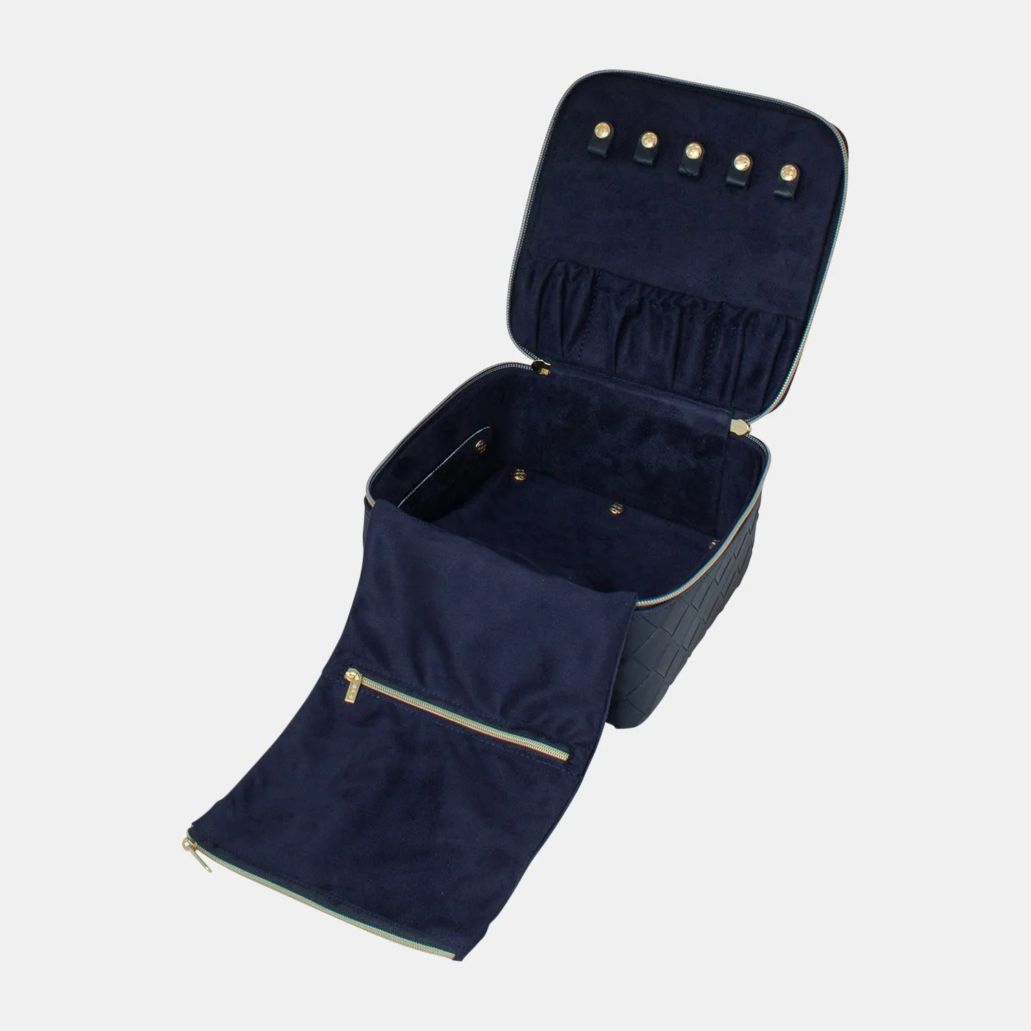 Large Jewellery Cube - Woven Navy