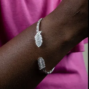 Light Grenada Map Bangle with Diamante Pattern