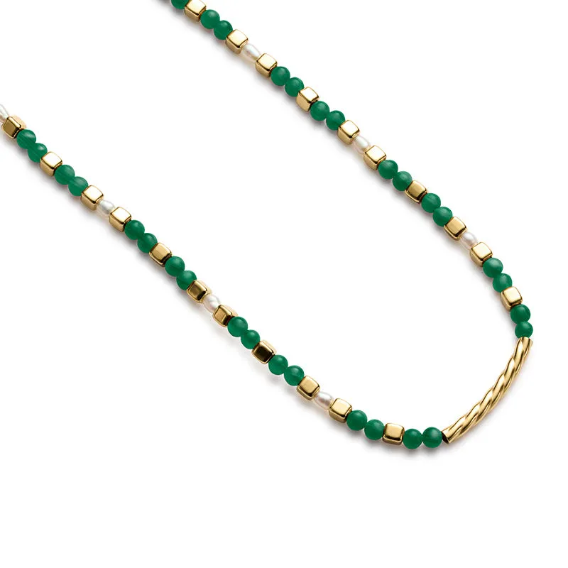 MALACITE BEADED NECKLACE