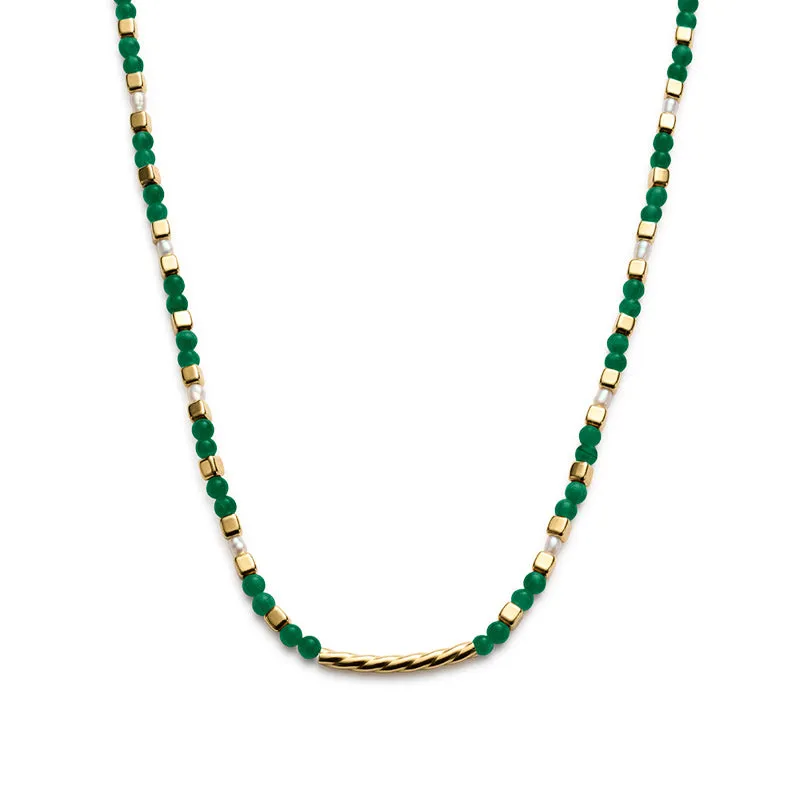 MALACITE BEADED NECKLACE