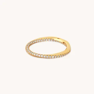 Orbit Crystal Band Ring in Gold