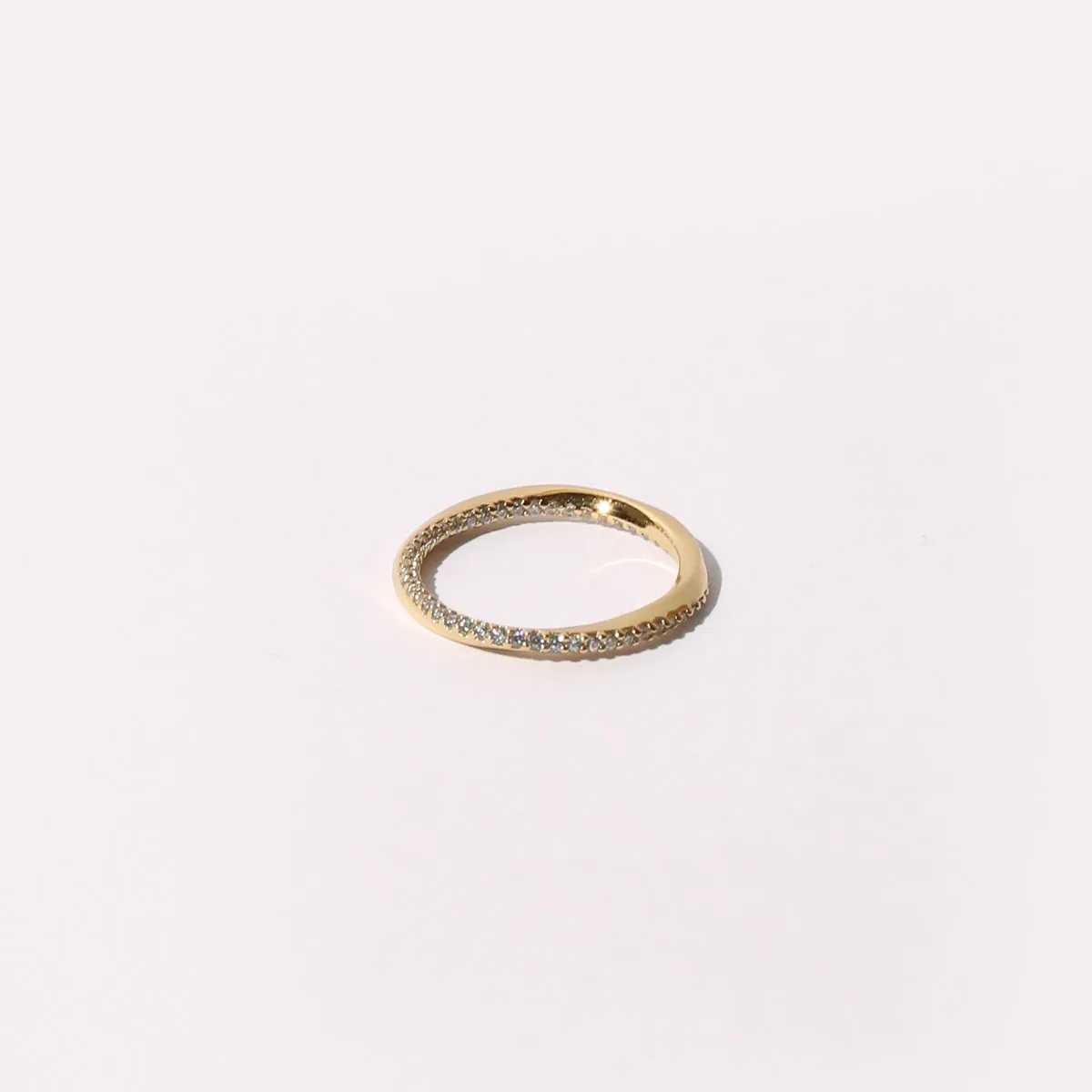 Orbit Crystal Band Ring in Gold