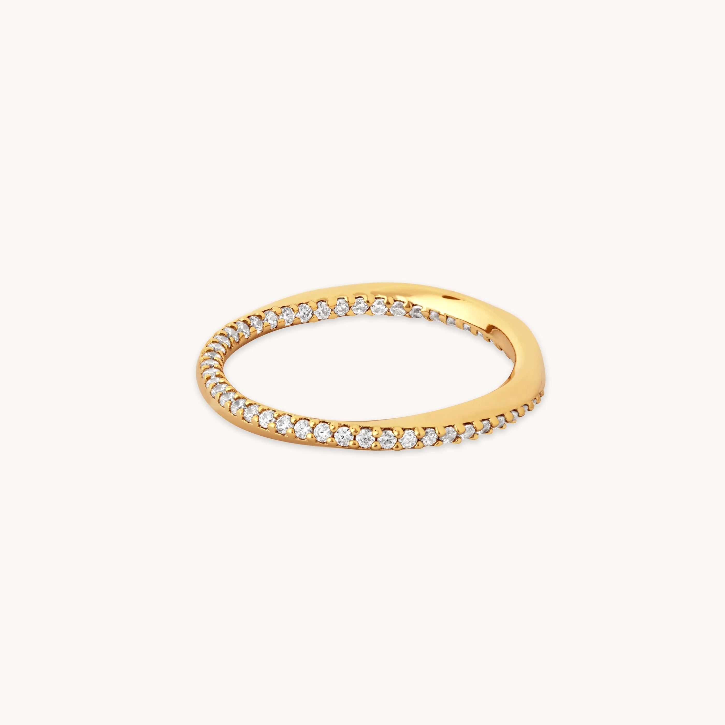 Orbit Crystal Band Ring in Gold