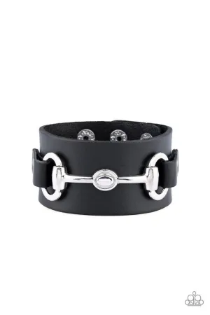 Paparazzi Bracelet ~ Biker Band - Black