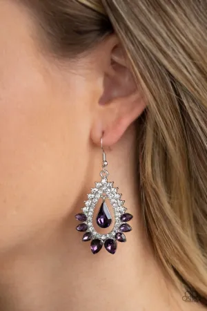 Paparazzi Earring ~ Boss Brilliance - Purple