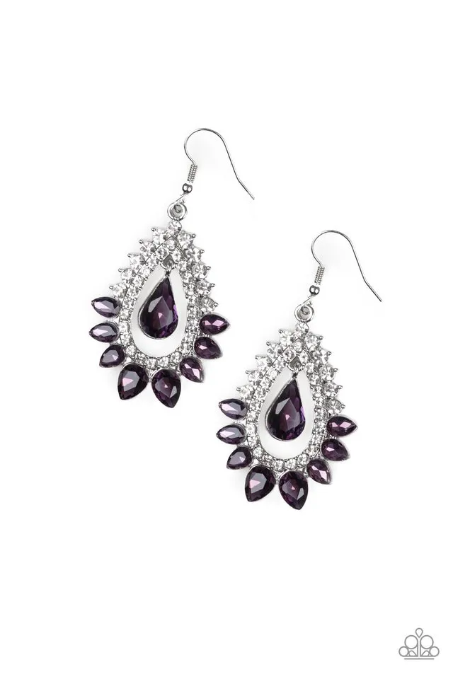 Paparazzi Earring ~ Boss Brilliance - Purple