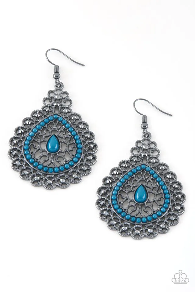 Paparazzi Earring ~ Carnival Courtesan - Blue