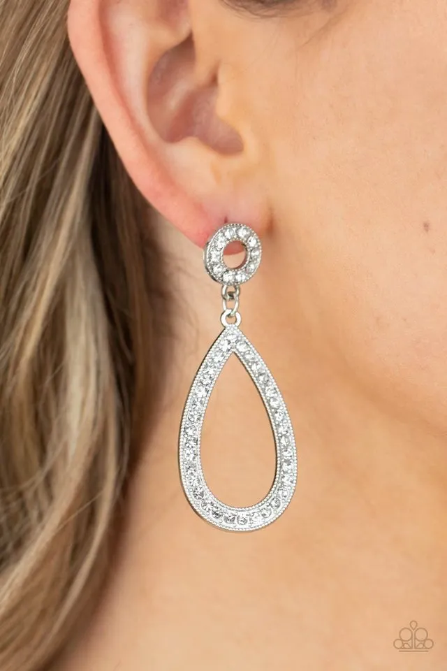 Paparazzi Earring ~ Regal Revival - White