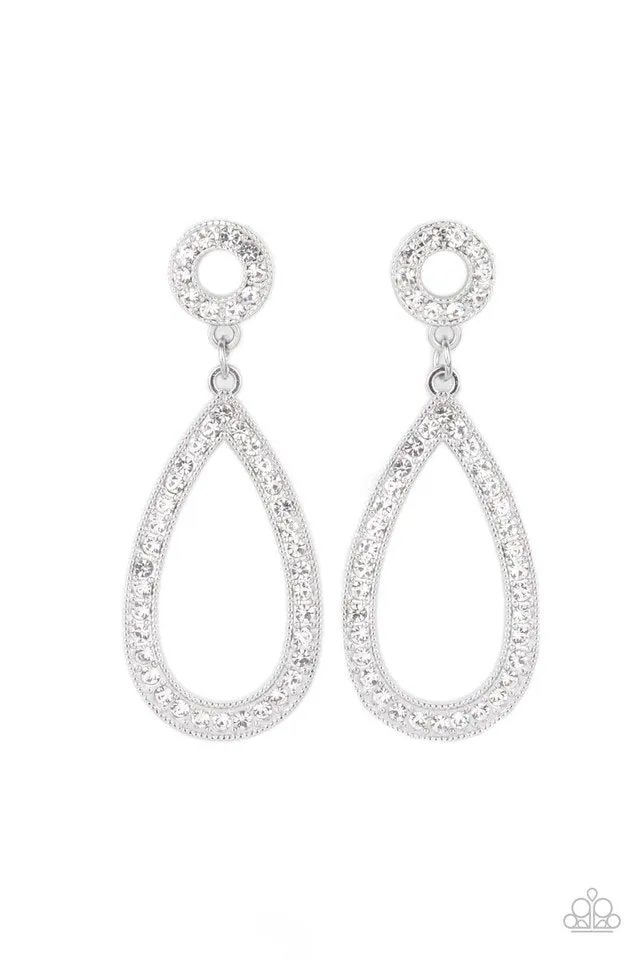 Paparazzi Earring ~ Regal Revival - White