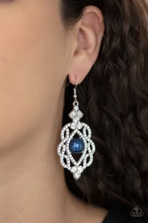 Paparazzi Earring ~ Rhinestone Renaissance - Blue