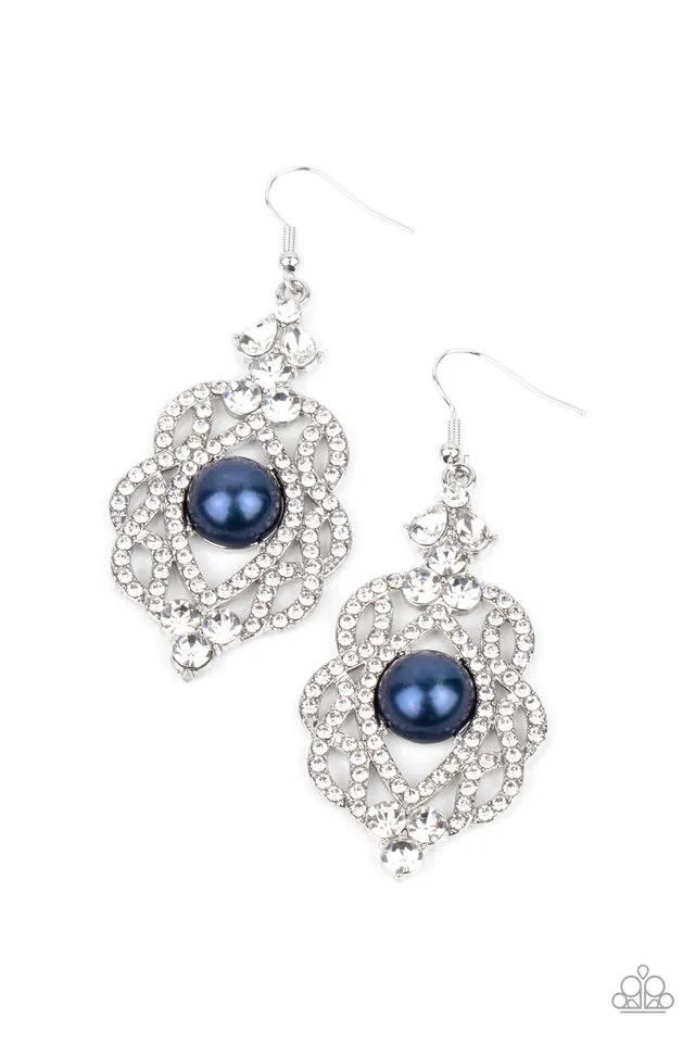 Paparazzi Earring ~ Rhinestone Renaissance - Blue