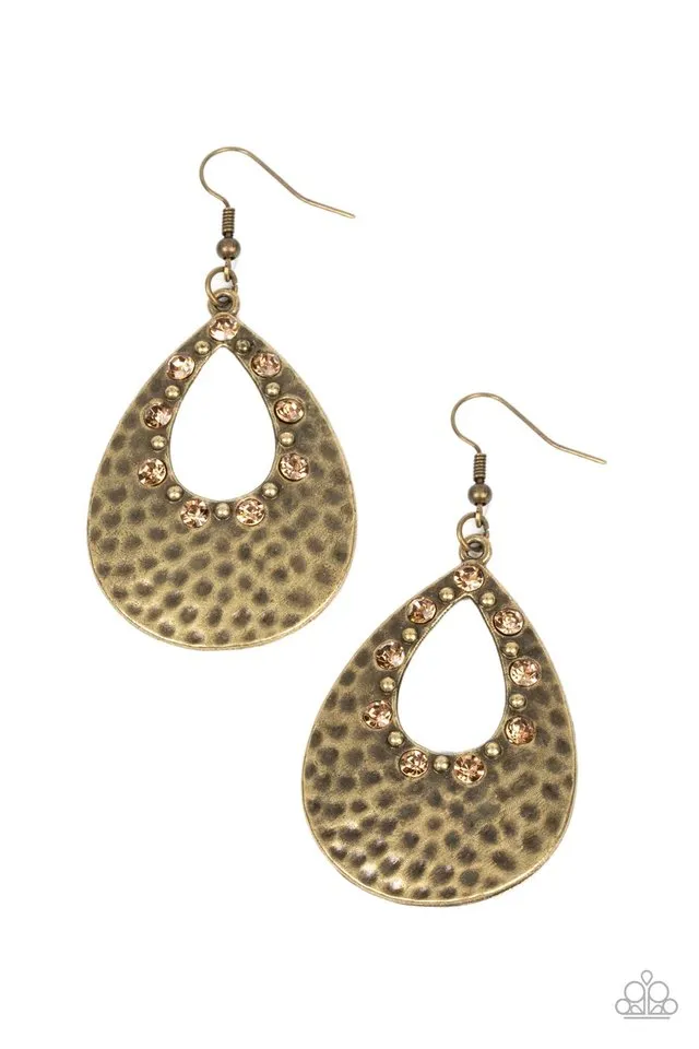 Paparazzi Earring ~ Terraform Twinkle - Brown