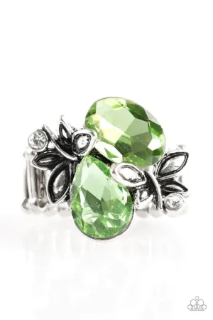 Paparazzi Ring ~ Butterfly Buoyancy - Green