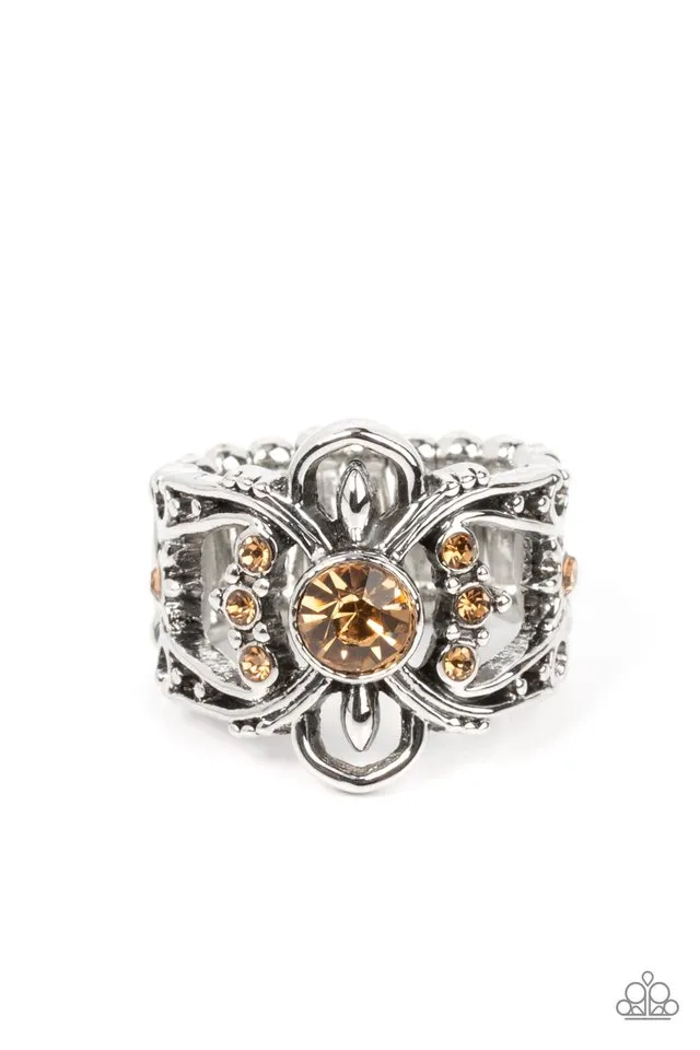 Paparazzi Ring ~ We Wear Crowns Here - Brown