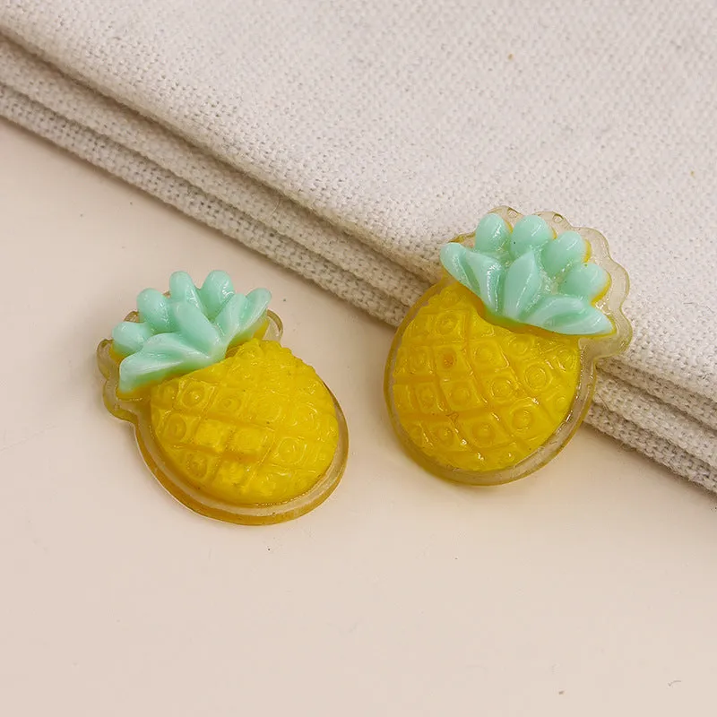 Pineapple Charm Resin Earrings - Trendy Cross-border Fashion Accessory