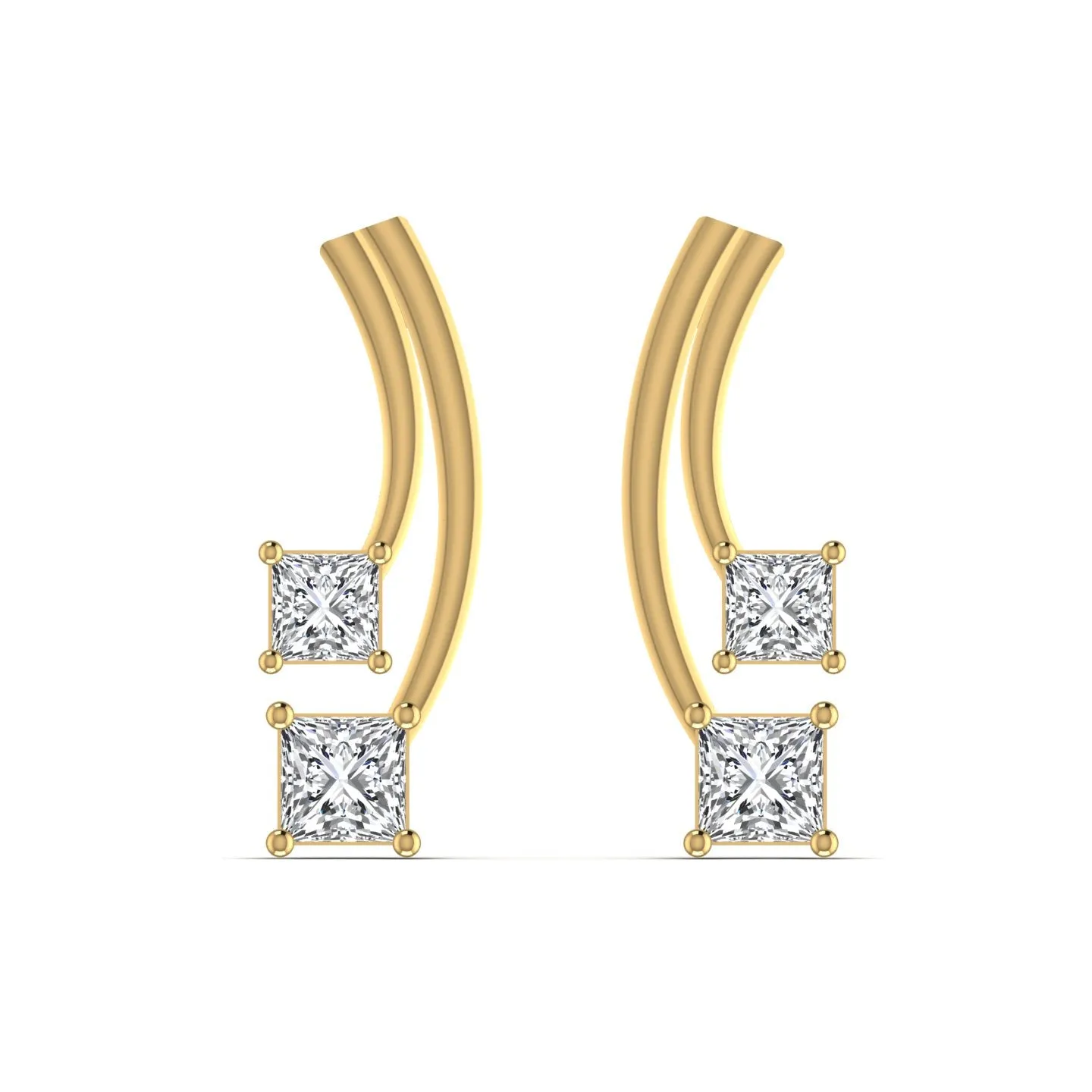 Princess Diamond Stud Earring