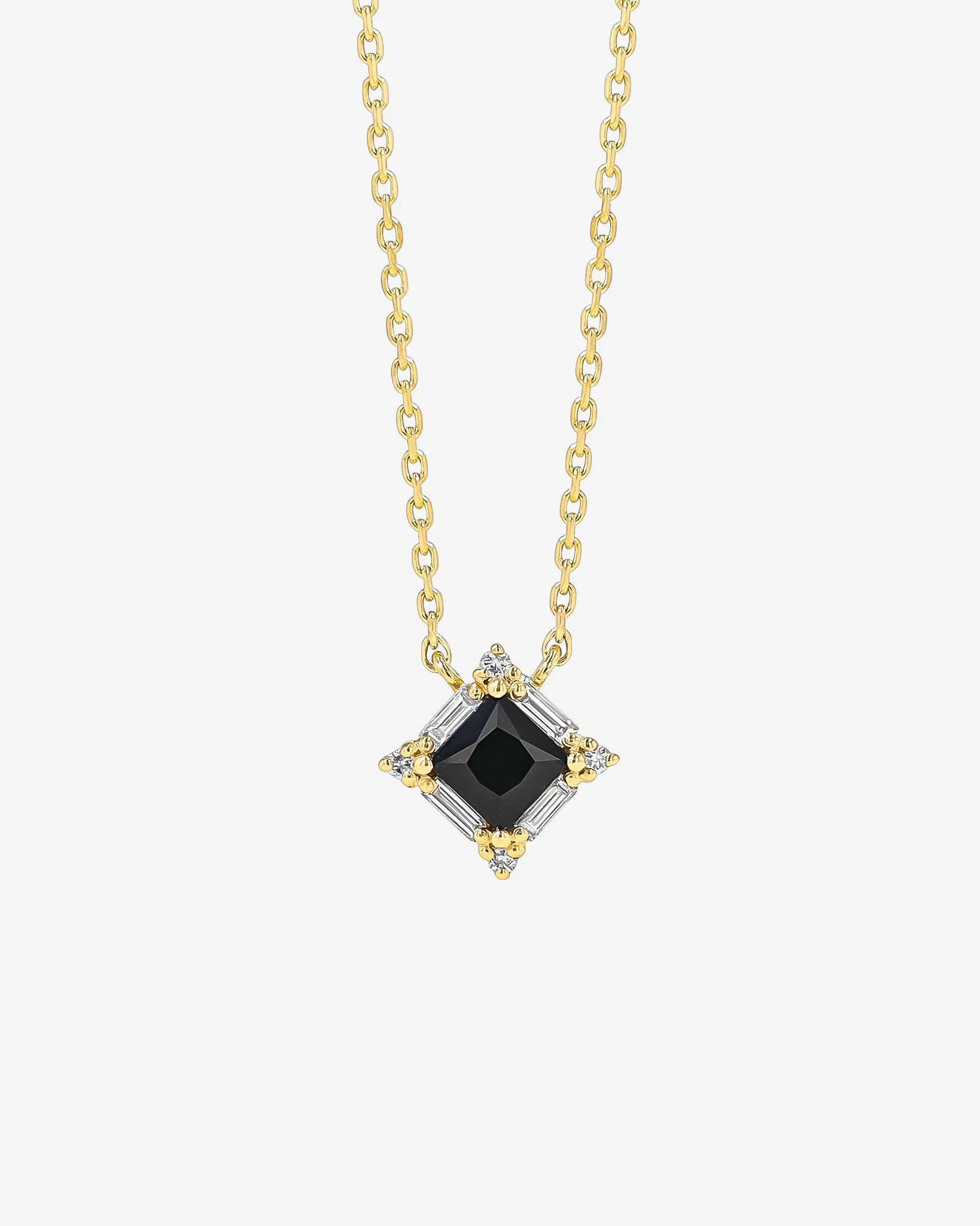 Princess Midi Black Sapphire Pendant