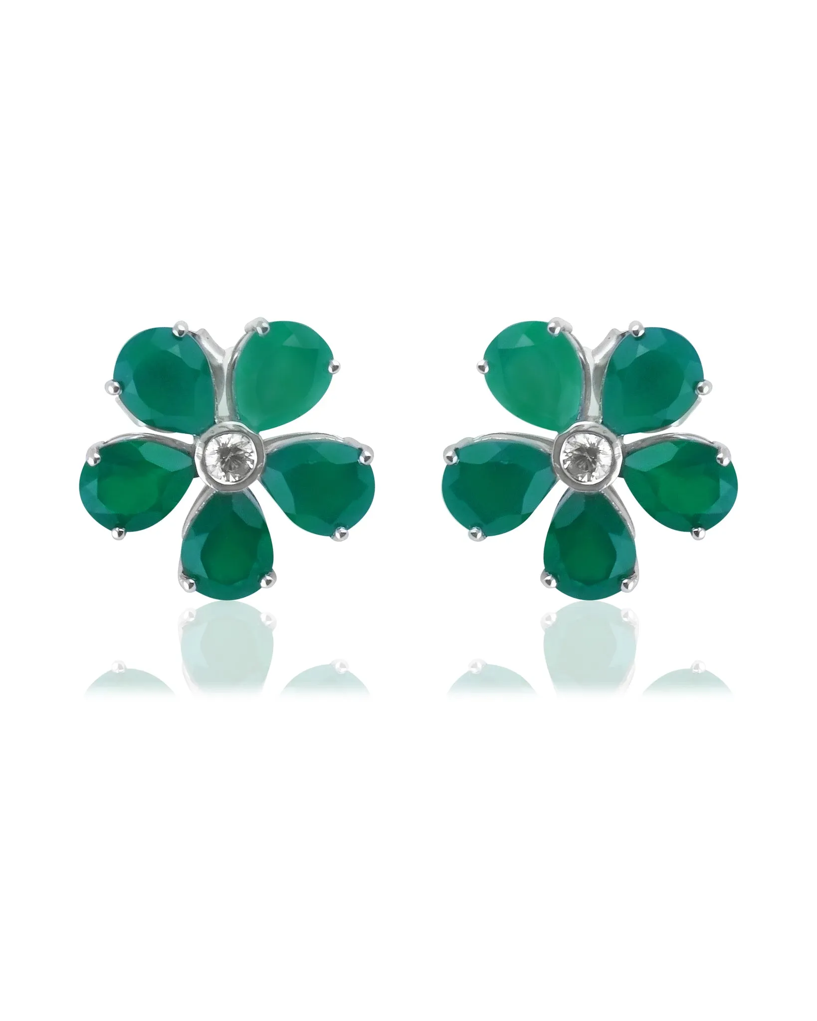 Promise Petal Emerald Studs