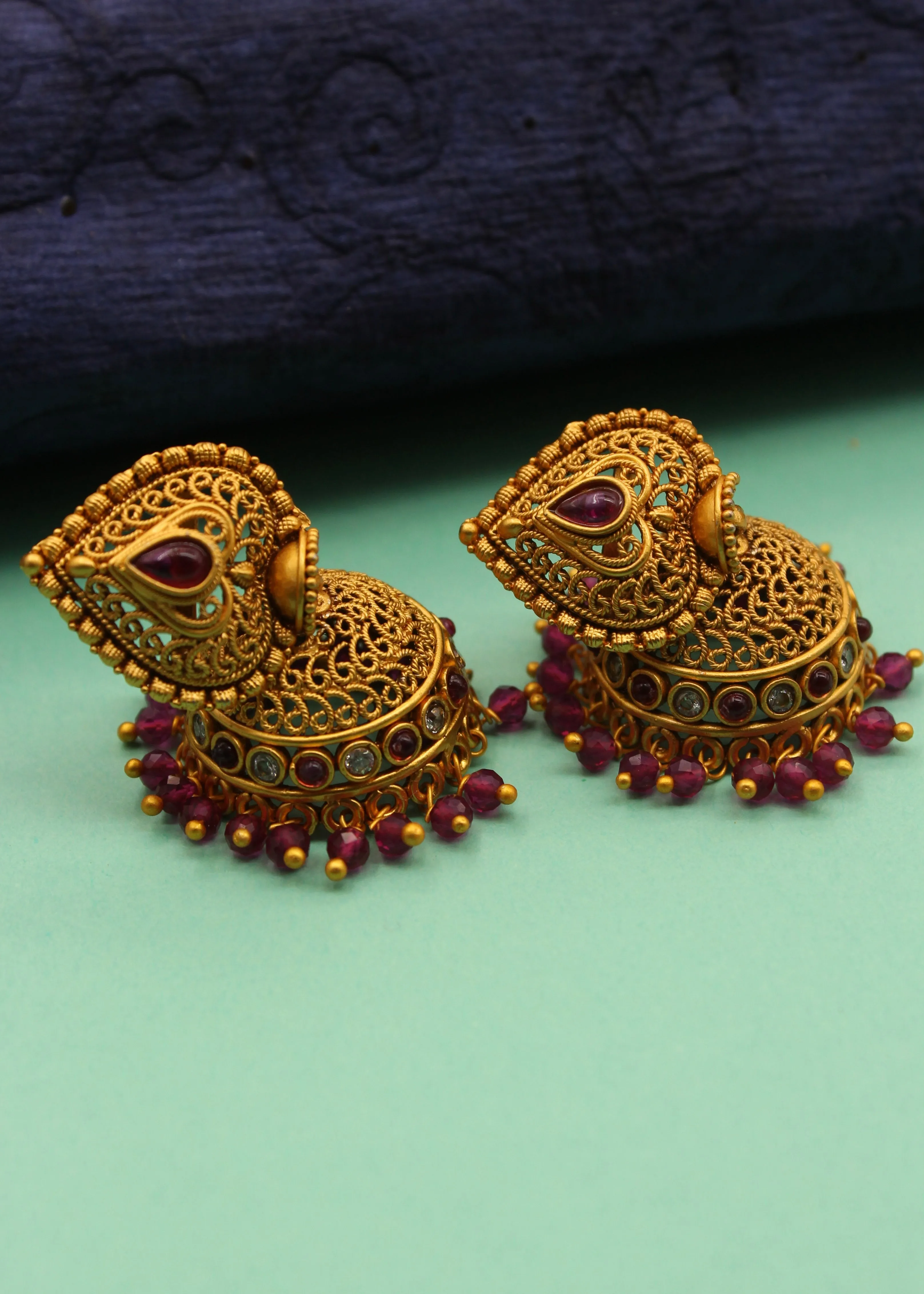 REGAL PESHWAI JHUMKI EARRINGS