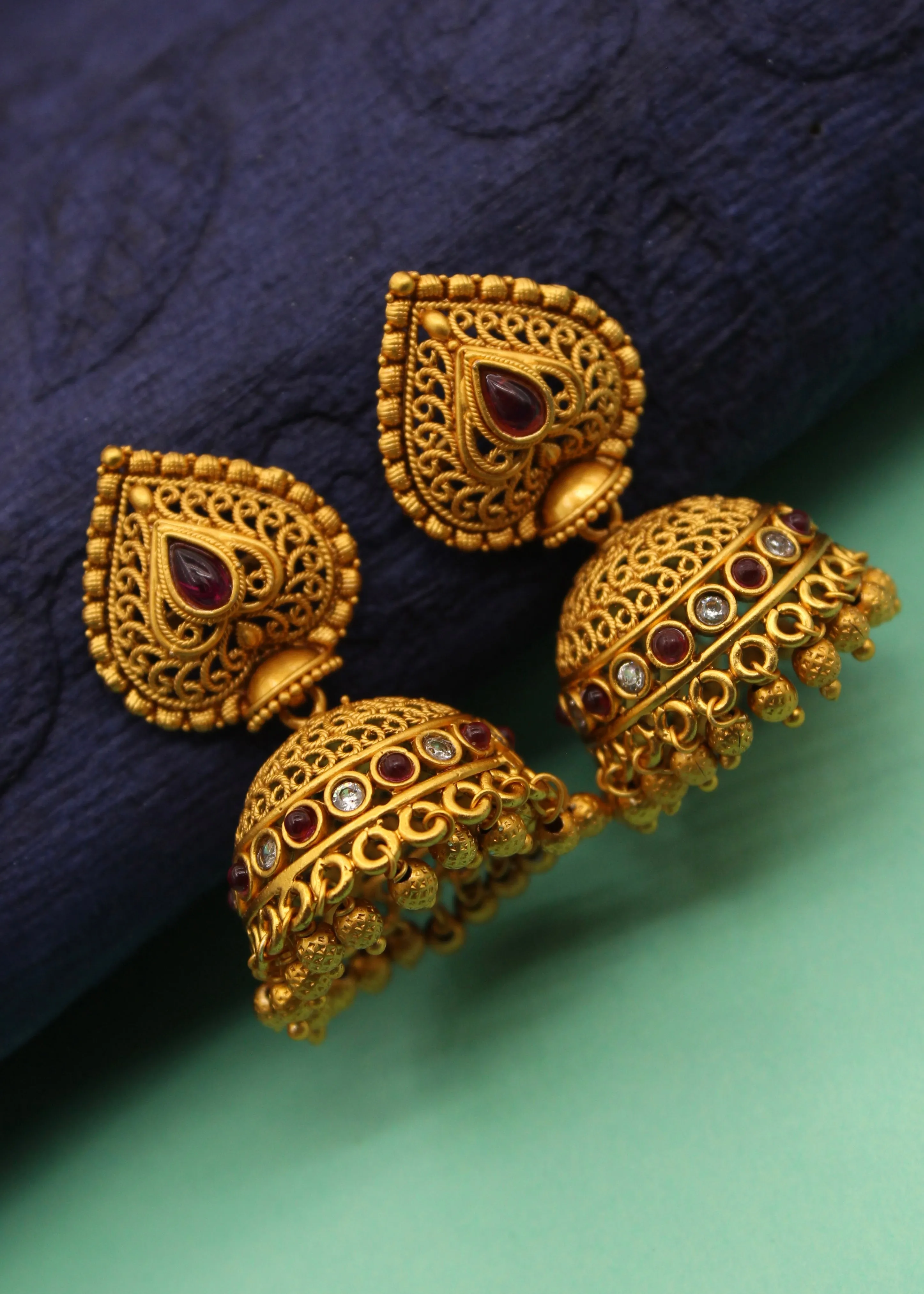 REGAL PESHWAI JHUMKI EARRINGS