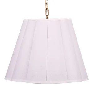 Scalloped 1-Light Pendant, Boucle Linen