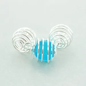 Silver Tone Bead Cages - 17mm x 14mm - 10 Pieces - FD810