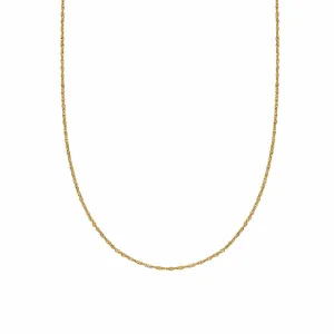 Singapore Layering Chain Necklace 18ct Gold Plate