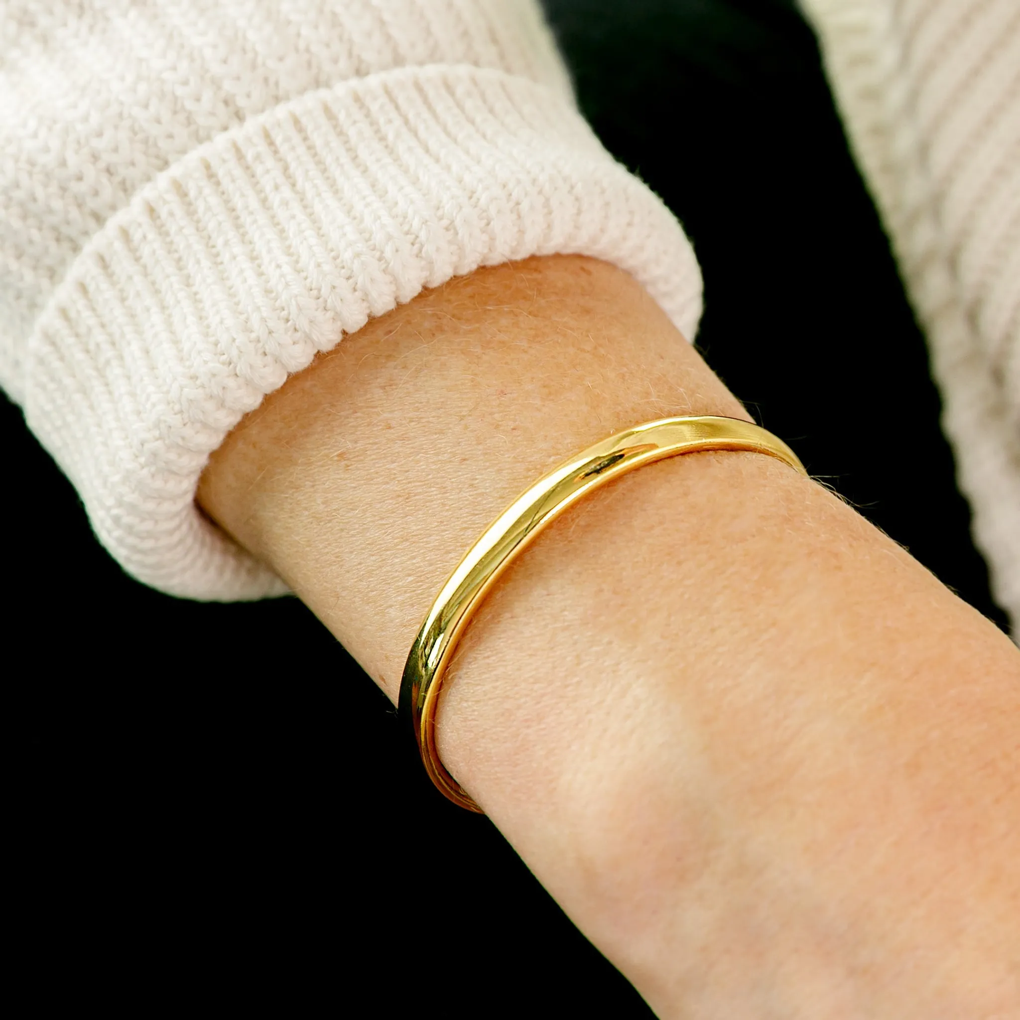 Smooth Domed Cuff Bracelet - Imperfect