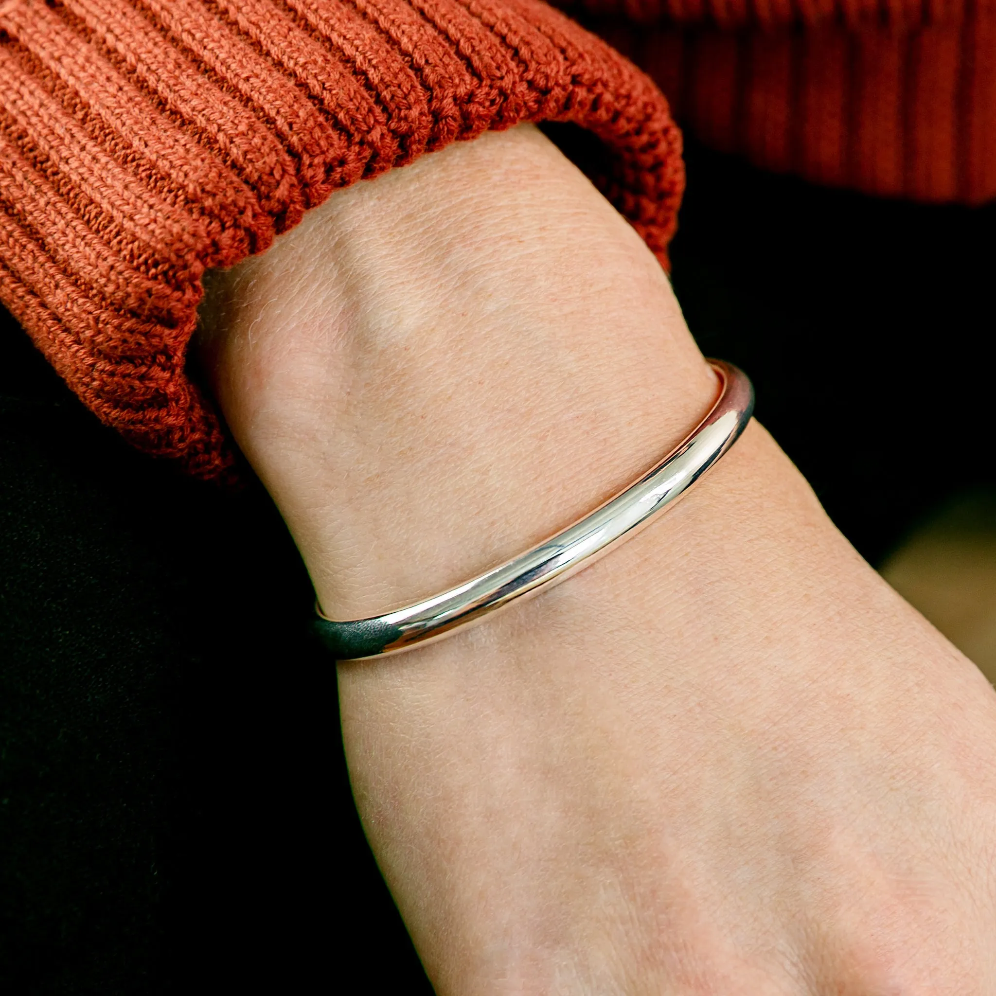 Smooth Domed Cuff Bracelet - Imperfect