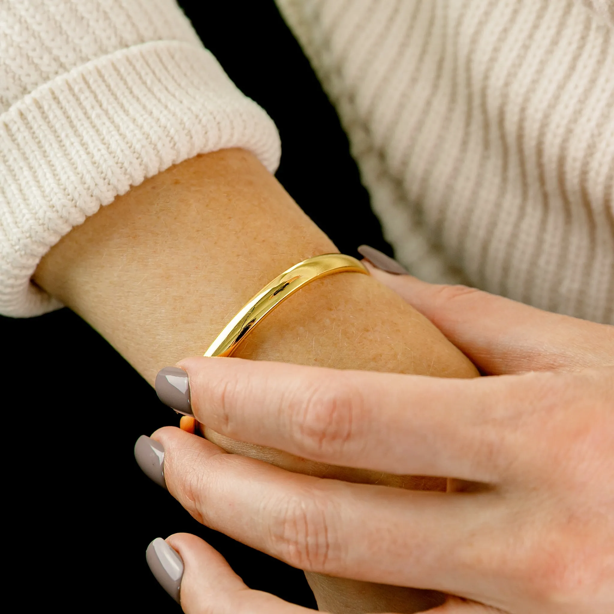 Smooth Domed Cuff Bracelet - Imperfect