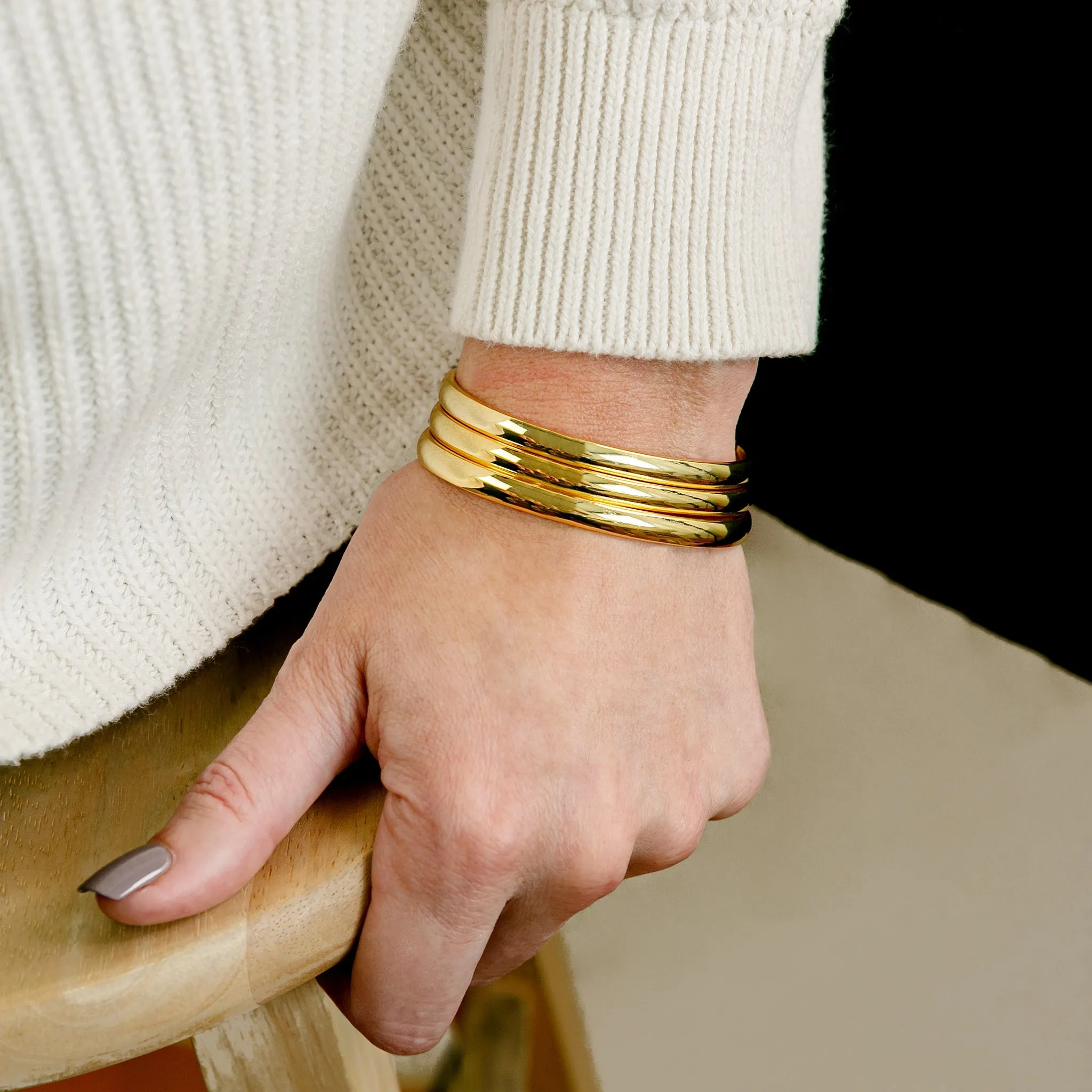 Smooth Domed Cuff Bracelet - Imperfect